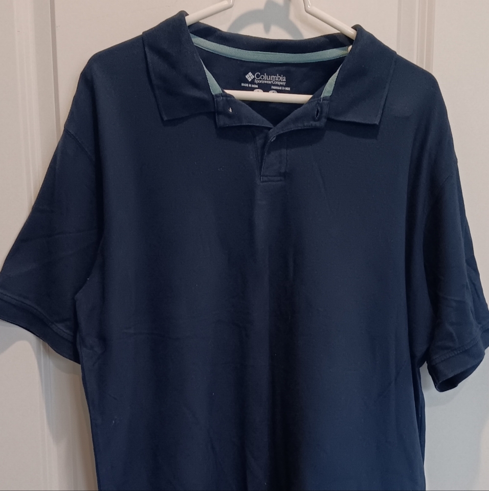 Columbia Men's Deep Blue Polo Shirt Sx Lrg